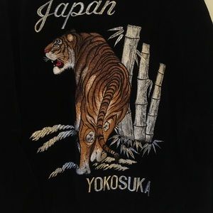 Velvet embroidered Japan tiger Yokosuka jacket